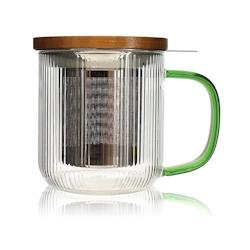 Ogo Living - Tisaniere Karl 300ml En Verre Borosilicate Anse Jade - 3256391029718_0