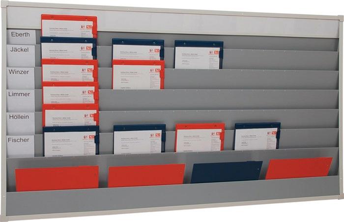 Tableau d'organisation H900xl1580xP78 mm 6 rails gris EICHNER_0