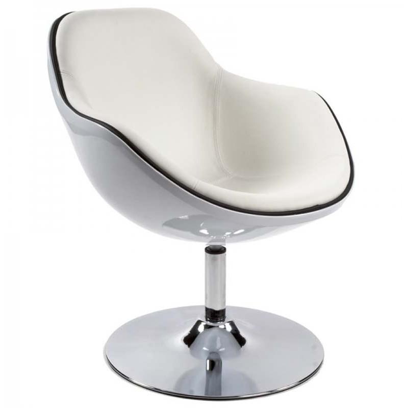 FAUTEUIL DESIGN MOON BLANC - PARIS PRIX_0