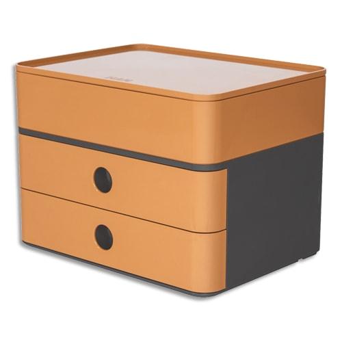 Han boîte rangement smart-box allison 2 tiroirs + 1 boîte à ustensiles dim (lxhxp) : 26x19x19,5cm caramel_0