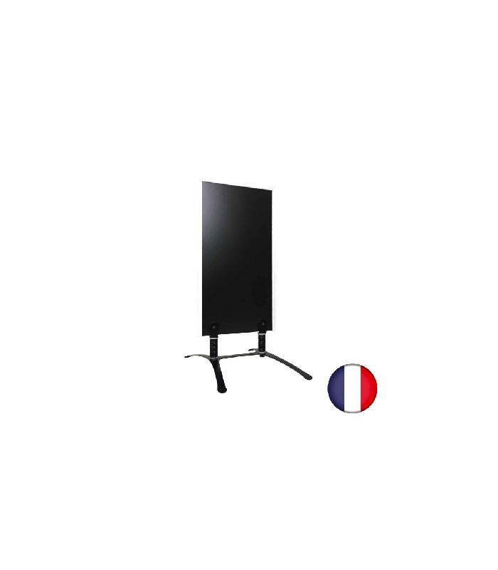 Panneau trottoir bois sur piétement métal noir - 120 x 65 cm - Référence : LSTF48BC_0