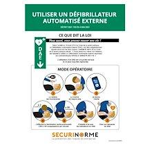 Poster - Conduite d'Utilisation d'un DAE - A3 - Poster Plastifié - Lot de 2_0