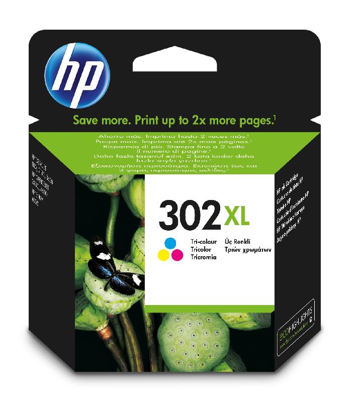 HP 302XL Cartouche d’encre trois couleurs grande capacité authentique_0