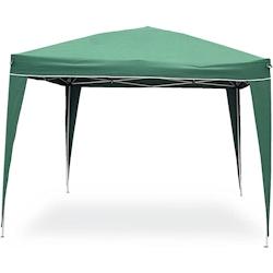 Garden Friend Gazebo Pop Up Pliable armature en acier couverture en polyester avec sac de transport 3x3 m h 2.7 m vert - vert polyester G1526005_0