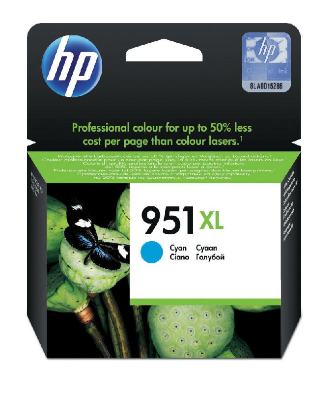 HP 951XL Cartouche d'encre authentique grande capacité CN046AE - Cyan_0