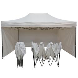 FRANCE BARNUMS Tente pliante 3x4,5m pack côtés - 4 murs - acier 31mm/polyester 320g - blanc - FRANCE-BARNUMS - blanc acier 130_0