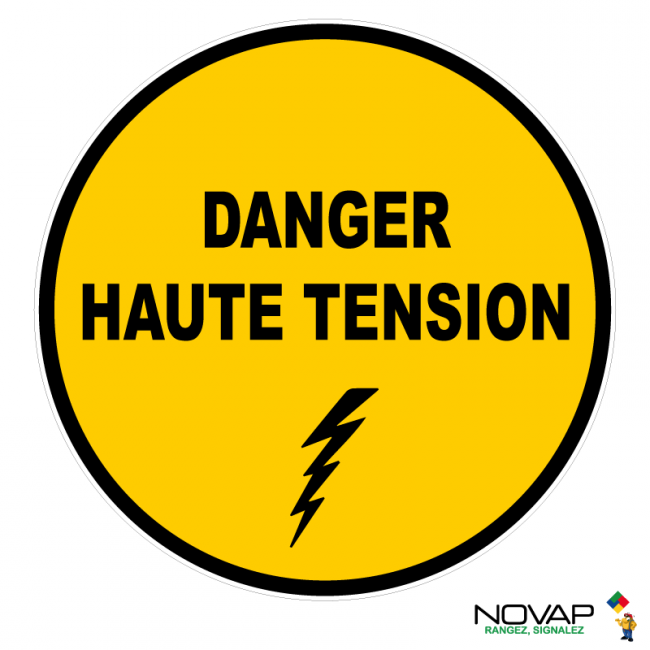 Panneaux rigides ronds jaune 300 mm avertissements dangers - PNRPSC-NV04/DHT_0