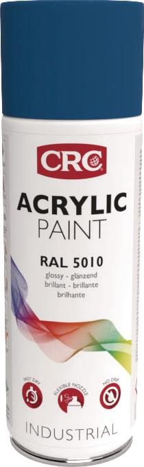 Spray laque de protection de la couleur PEINTURE ACRYLIQUE bleu gentiane brillant RAL 5010 400 ml 400 ml bombe aérosol CRC_0