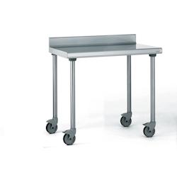Tournus Equipement Table inox adossée sur roues longueur 1400 mm Tournus - 414943 - plastique 414943_0
