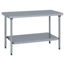 Tournus Equipement Table inox centrale avec étagère inférieure fixe longueur 1600 mm Tournus - 424975 - plastique 424975_0