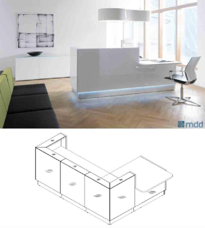 LINEA / BANQUE D'ACCUEIL L275 X P185 PMR À DROITE_0