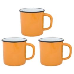 O.K. International Tasses en émail coloré Classic x 3 jaune - 3700866351359_0