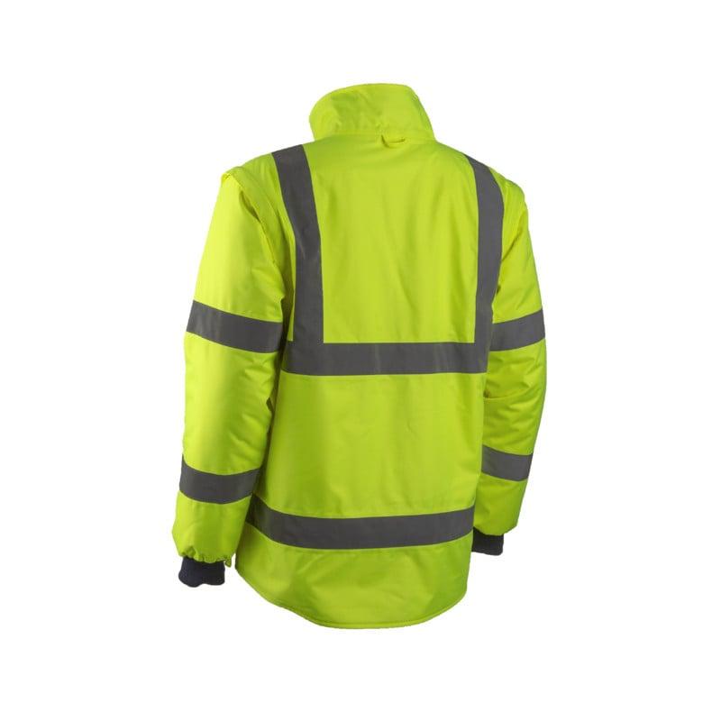 Veste 2/1 - KAZAN - 300D Oxford 100% PES enduit PU + Doublure polaire 280g/m2 - Jaune HV/Marine - COVERGUARD | 5KAJ160_0