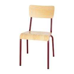 Chaises avec assise et dossier en bois Bolero Cantina rouges (lot de 4) - UNFB943_0