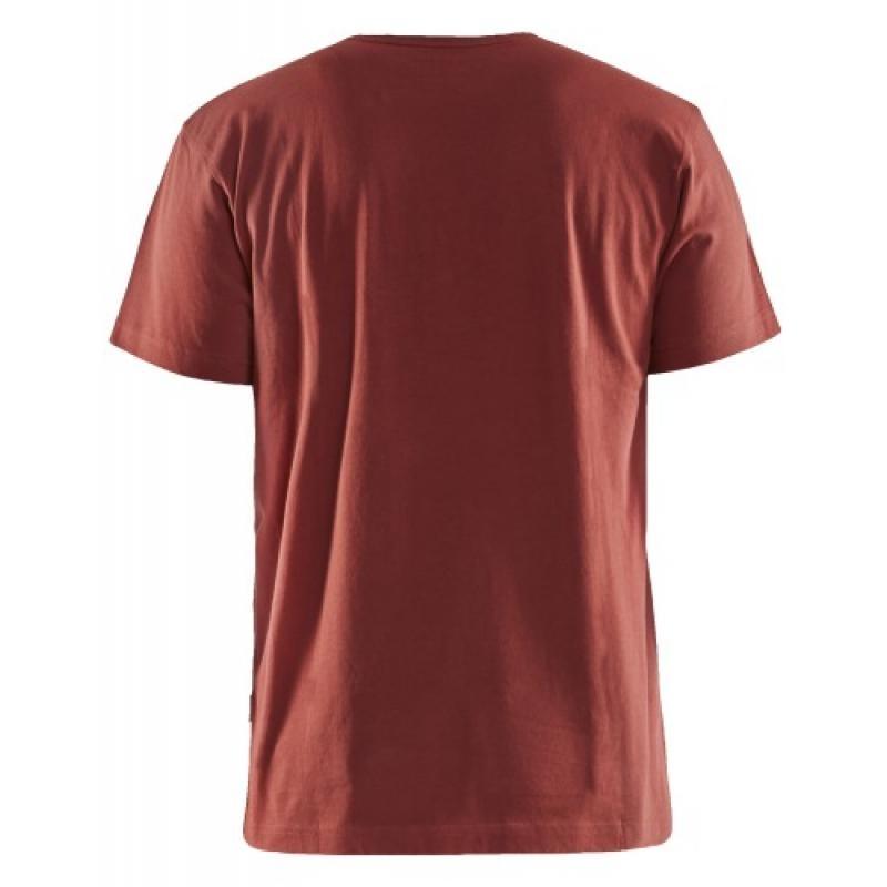 Tshirt imprimé 3d rouge brique taille m_0