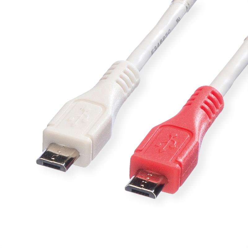 VALUE Câble chargeur USB 2.0, Micro B - Micro B, M/M, 0,3m_0