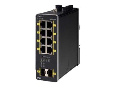 Cisco IE-1000-8P2S-LM commutateur réseau Géré Gigabit Ethernet (10/100/1000) Noir Connexion Ethernet, supportant l'alimentation via ce port (PoE)_0