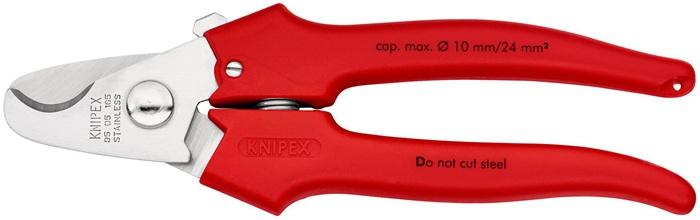 Coupe-câble longueur 165 mm tête polie plastique revêtu KNIPEX_0