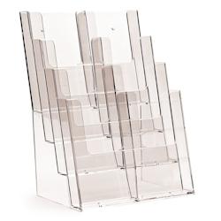 Edimeta Porte-brochures Comptoir Taymar® 8 cases 1/3.A4 mixte - transparent plastique 478108_0