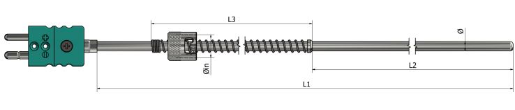 Thermocouple chemisé Baïonnette - TM53_0