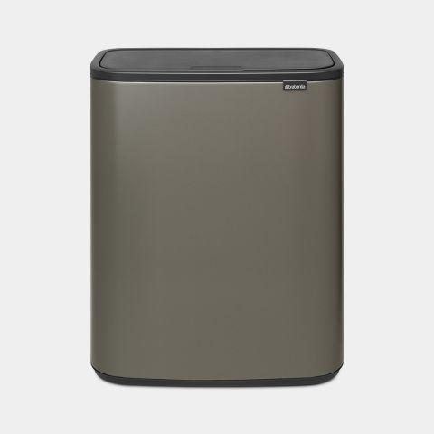 Poubelle Bo Touch Bin Brabantia - 2 x 30 litres - Platinum - Idéale pour trier les déchets_0