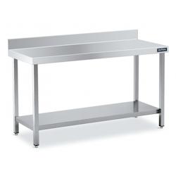 Distform Table Adossée en Inox avec 1 étagère Profondeur 700 mm Acier inoxydable 600x700x700x850mm - 698142872601_0