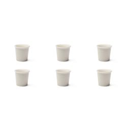 Excelsa lot 6 tasses à café Fashion White porcelain 9 cl blanc - blanc porcelaine 68028_0