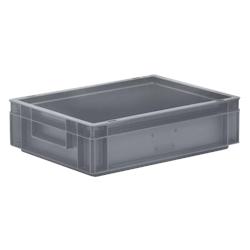 Bac gerbable recyclé Europe 400x300x214mm - Polypropylène gris - 19L - Ergonomique - Emboîtable - gris plastique polypropylène BPE005_0