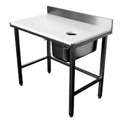 L2G Table de préparation pour poissonnerie Inox 85 x 100 x 60 cm L2G - STPP106 - STPP106_0