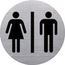 Pictogramme 'the badge' WC Femmes & Hommes, argent - Lot de 5_0