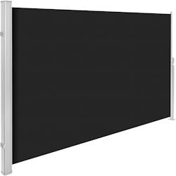 Tectake Paravent rétractable et extensible avec enrouleur - 160 x 300 cm, noir -401525 - noir polyester 401525_0