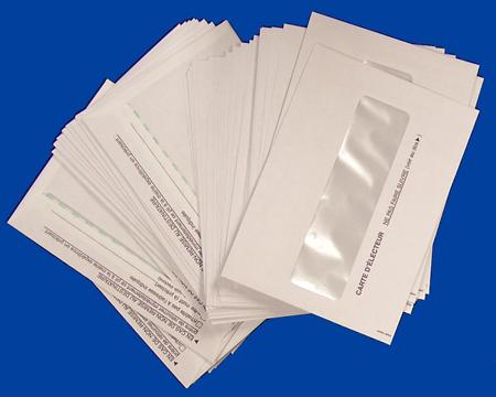 ENVELOPPE POUR CARTES D'ÉLECTEURS - LOT DE 1000 RÉF 0707.901/1000_0