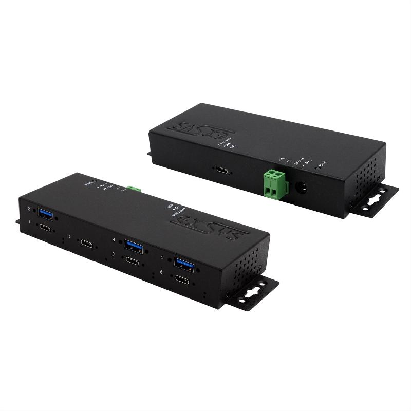 Exsys ex-1237hmvs hub usb 3.2 gen2 à 7 ports, avec 4 x usb-c et 3 x usb-a_0