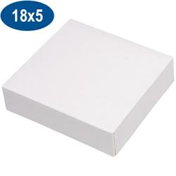 Firplast Boite pâtissière en carton blanche 18x5 cm - blanc 3104400001005_0
