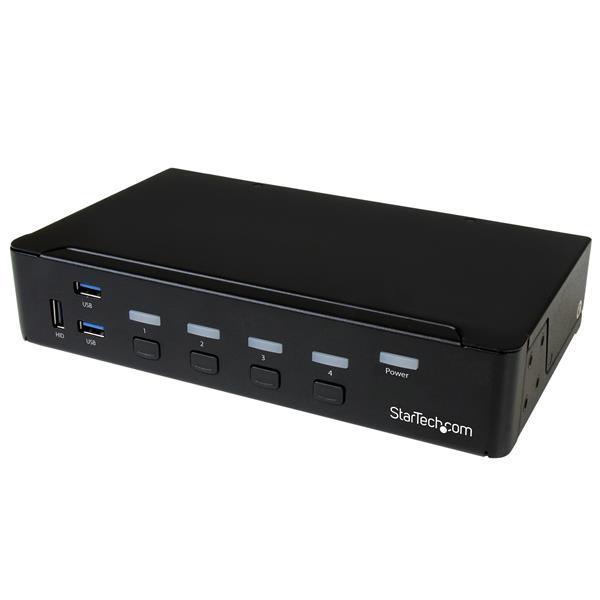 StarTech.Com Switch KVM USB DisplayPort à 4 ports avec hub USB 3.0 intégré - 4K 30 Hz_0