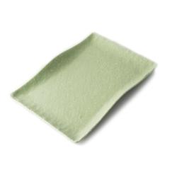 ADRIER - RCTP3221-AVC - Lot de 6 unités - Collection Terral - Grande assiette à bord ondulé - (32 x 21 x 3,5 cm) - Vert avocat - Mélamine - vert p_0