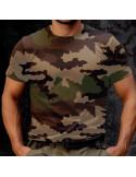 T-shirt militaire camouflage CE manches courtes - Militaires, Gendarmerie, Police et Sécurité_0