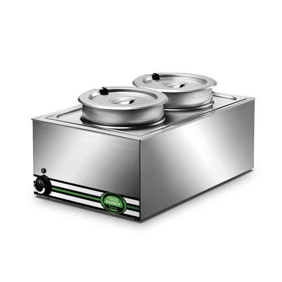 Chauffe-repas à bain-marie, 2x 8 litres, +30°/+90°C, VIRTUS ICC0005_0