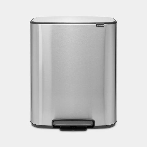 Poubelle à pédale Bo -60 litres - Matt Steel Fingerprint Proof Brabantia UGS211324 Belgique_0