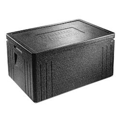 Boîte isotherme en EPP thermohauser GN 1/1 Eco Line avec couvercle - volume 45 litres - 60 x 40 x 30,5 cm - gamme de base - noir EPP (Polypropyl_0