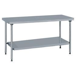 Tournus Equipement Table inox centrale avec étagère inférieure fixe longueur 1000 mm Tournus - 424921 - plastique 424921_0