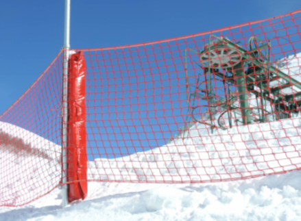 Filet de sécurité type S1 et S2 - Fil de 3.5 a 5 mm et ralingue de 9 mm(S2) a 12 mm(S1) pour piste de ski_0