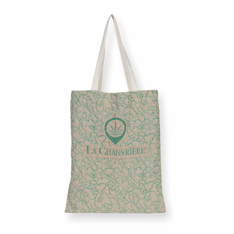 ECOLOGIQUE ! Sacs en chanvre et coton personnalisés 2 faces pour le shopping - 