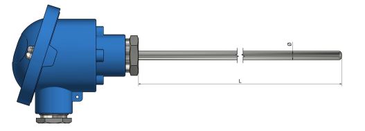 Sonde à résistance chemisée (RTD) Sortie tête de raccordement - PM70_0