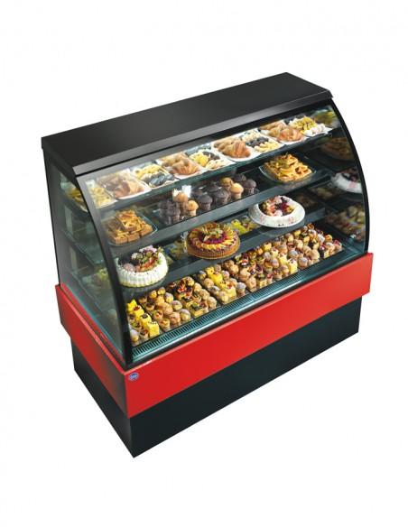 Vitrine pour pâtisserie et snacking - Ventilation anti-buée, Froid ventilé, Éclairage LED - Référence: SIENA PLUS 1800_0