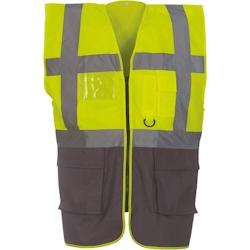 Gilet multifonction haute visibilité  jaune|gris T.XL Yoko - XL polyester 6933883202275_0