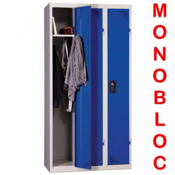 Vestiaire industrie propre monobloc 3 cases Anthracite_0