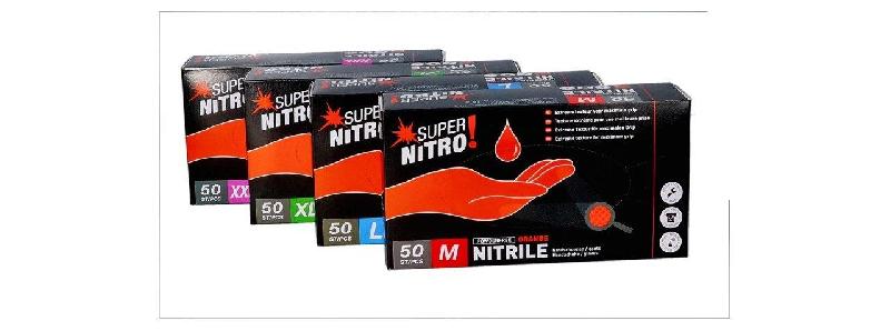 50 gants d'examen anti-virus catégorie III à usage unique CE en nitrile orange non poudré - GNNPOG-IM05/5VR3_0