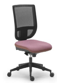 Chaise à dos résille, assise tapissée, mécanisme synchro - TertioR RR56/10 - PROMO -30%_0