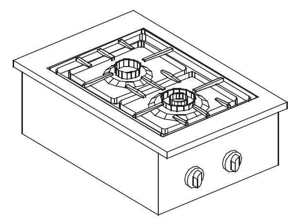 Cuisinière à gaz 2 br. 7kw_0